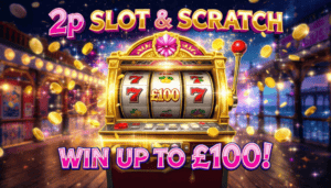 Exciting Prize Pot Pigs 2p slot and scratch game with big cash prizes.