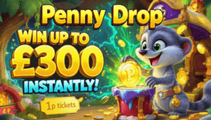 Prize Pot Pigs online slot game with a cute kitten and jackpot offer.